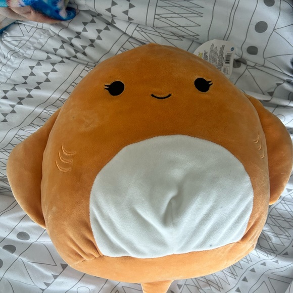 Squishmallow Halton Stingray Orange 11” Walgreens Exclusive 2022 - Picture 3 of 3